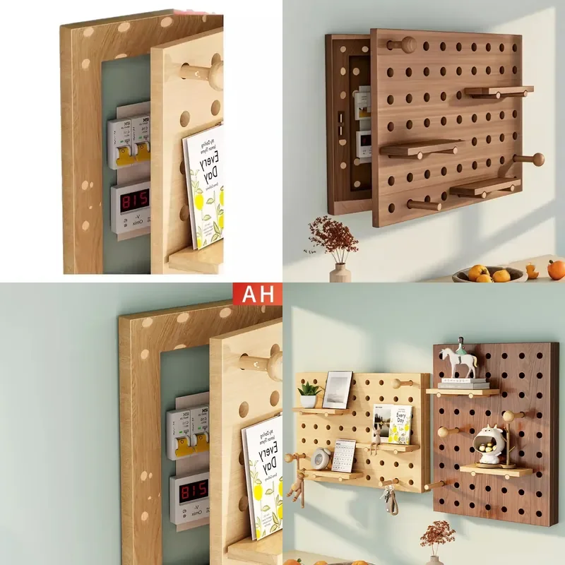 Multifunctional Wall Mounted Meter Box Cover Decorative Panel for Entrance Door Switch Hole No Drilling Installation