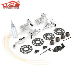 Upgrade 4 Wheel Hydraulic Brake Kit for CNC Metal Suspension Bearing for 1/5 Rc Car Gas ROVAN ROFUN RF5 F5 MCD XS5 Truck Parts