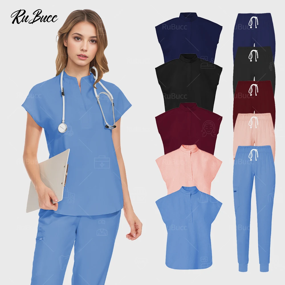 

Surgical Uniforms Women Pet Nursing Enfermeria Sets Top Pant Medical Uniform Scrubs Clinical Beauty Salon Uniforms Hospital Suit