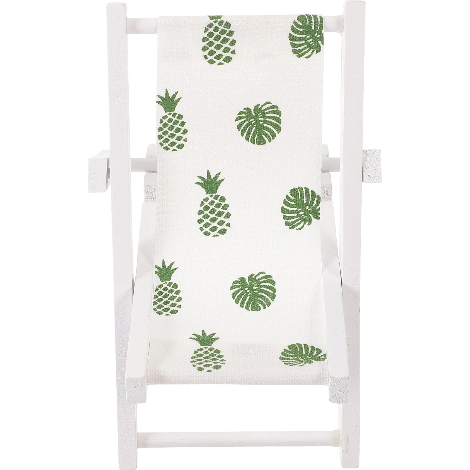 Miniatur-Strandstuhl im nautischen Stil, zusammenklappbar, Stoff, Holzdekoration, Zuhause, Desktop, Büro, Garten, Küsten-Tischdekoration