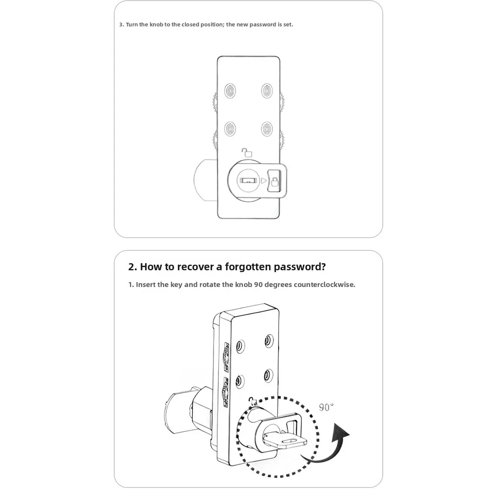 Heavy Duty Zinc Alloy 4 Digit Combination Lock for Office For Cabinets Furniture All Metal Construction Silver Tone