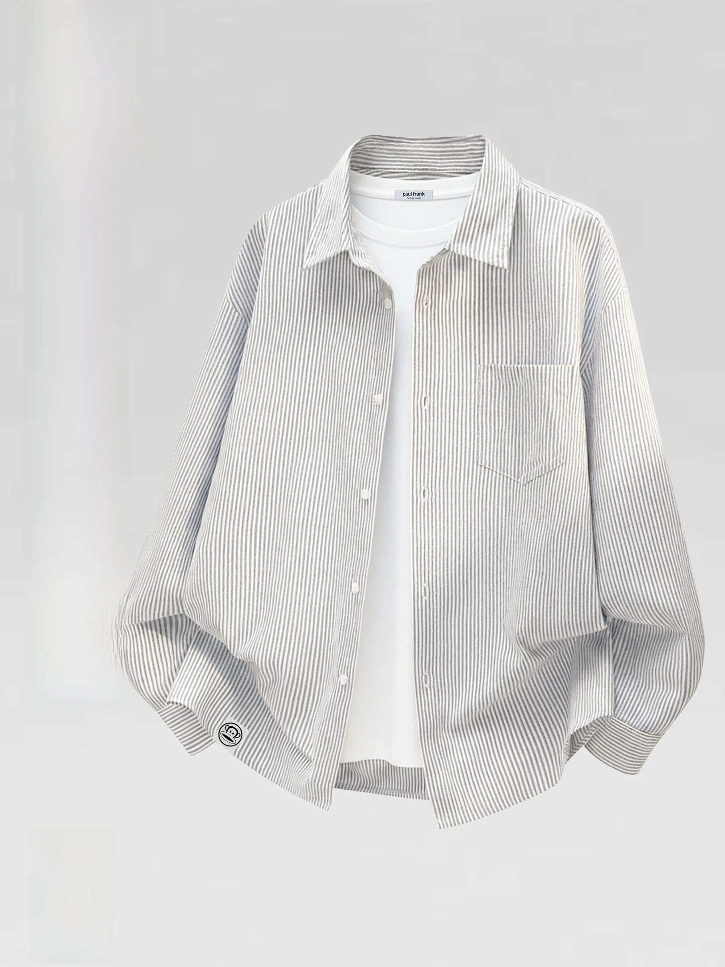 

Men's Loose Fit Long Sve Striped irt Spring Faion Outerwear Breathable Sun Protection UV Protection