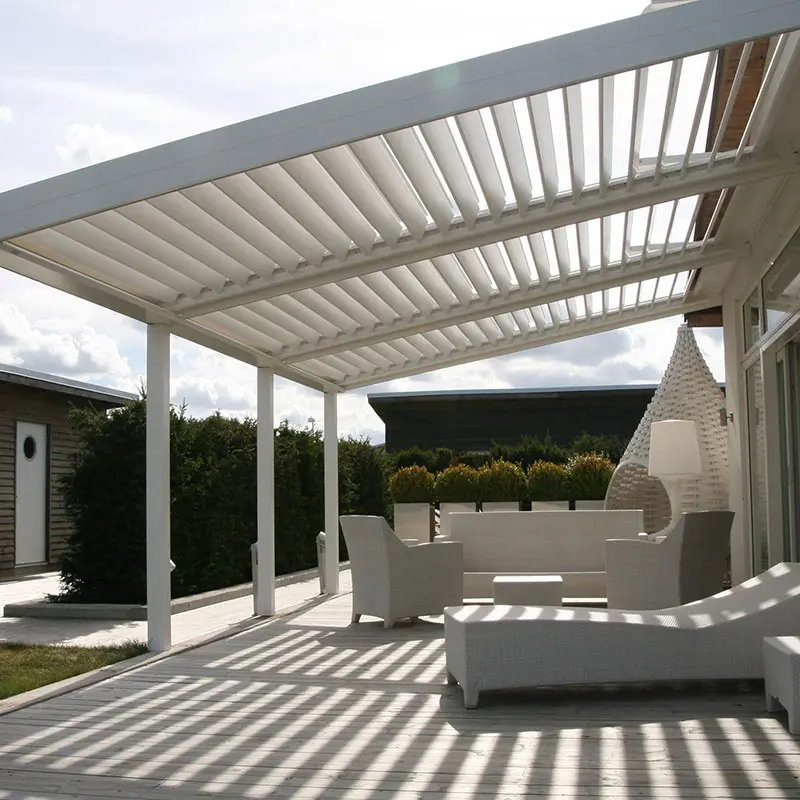 

Aluminum Alloy 1 Square Meter Wind and Rain Protection Manual Reversing Shutters Gazebo Canopy