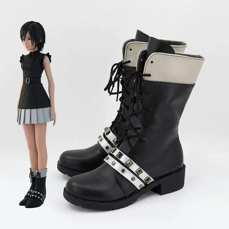 Xion 코스프레 신발 애니메이션 KH3 코스프레 소품 PU 가죽 신발 할로윈 카니발 부츠 맞춤 제작