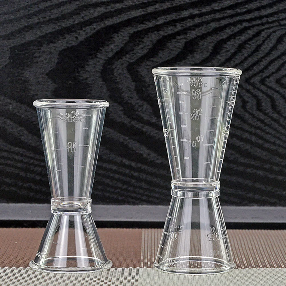 4 bicchieri dosatori in plastica premium a doppia testa per barista, misurini per cocktail party, bar domestico, dispositivo di misurazione del vino