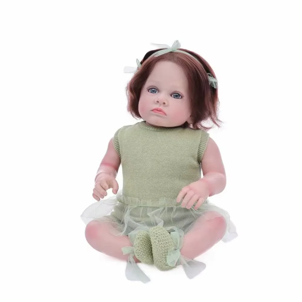 

Cloveray large size 26 inch Lifelike Reborn Baby Doll Cute Realistic Vinyl Doll Playing House Doll Classic Handmade Toy Kid Gift