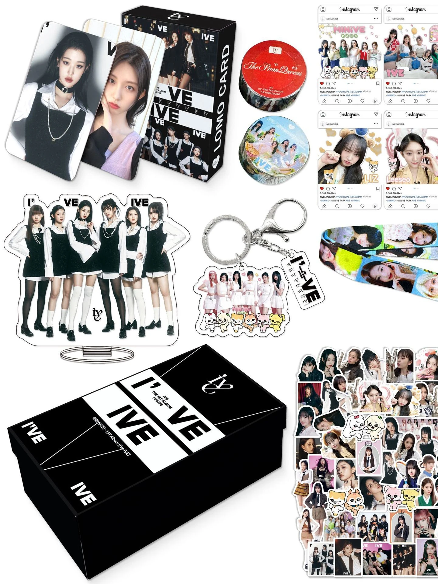 Kpop IVE WONYOUNG Solo Lomo Cards Key Chain Stickers JANGWONYOUNG Photocards Group Postcard Acrylic Standing Plates