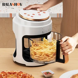 220V Visual Air Fryer 3L Capacity Oil-free Electric Fryer Automatic Household 360°Baking LED Touchscreen Deep Fryer without Oil