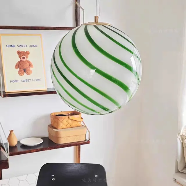 Medium Balloon Chandelier Cream Style Alpine Candy Cute Children's Room Bedroom Glass Pendant Lamp