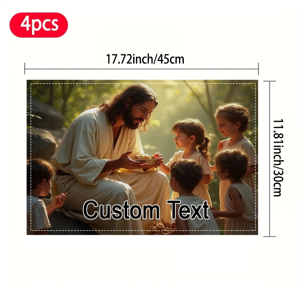 Custom Logo/Text/Pattern Placemats, Personalized Photo Placemats, Western-Style Placemats, Premium Custom Photo Placemats