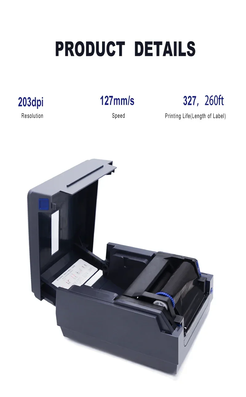 

IPRT&BEEPRT 110mm Thermal transfer shipping barcode label printer roll digital water proof ribbon printer