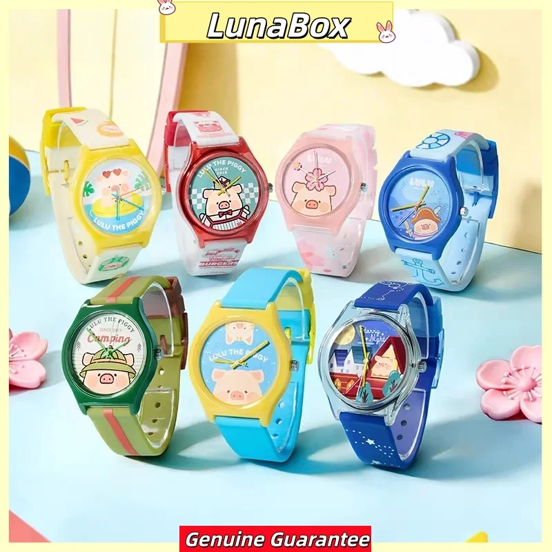 

Новые оригинальные часы Lulu The Piggy Stay With Lu Series, цифровые наручные часы для студентов, милые, кавайные, коллекционные, подарок на день рождения