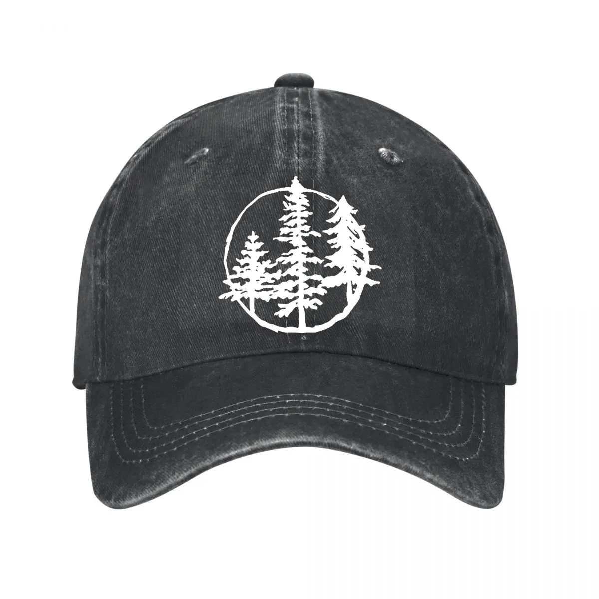 Vintage Baseball Cap With Pine Trees 2026 New Vintage Washed Baseball Cap