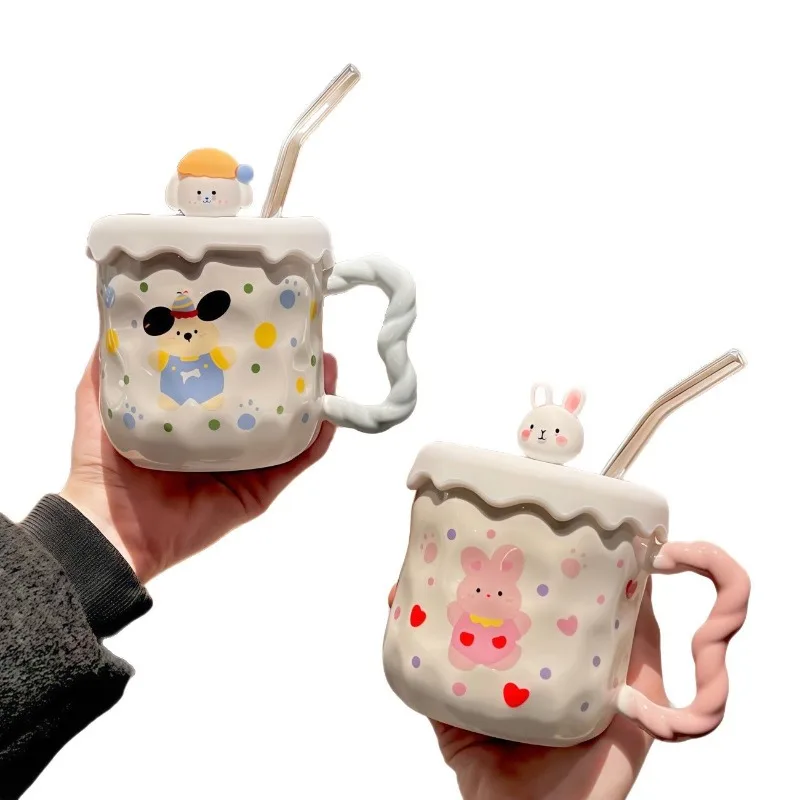 

Birthday Gift for Girls Animal Mug Creative Practical Office Water Cup for Best Friend Couple High-Value Cup