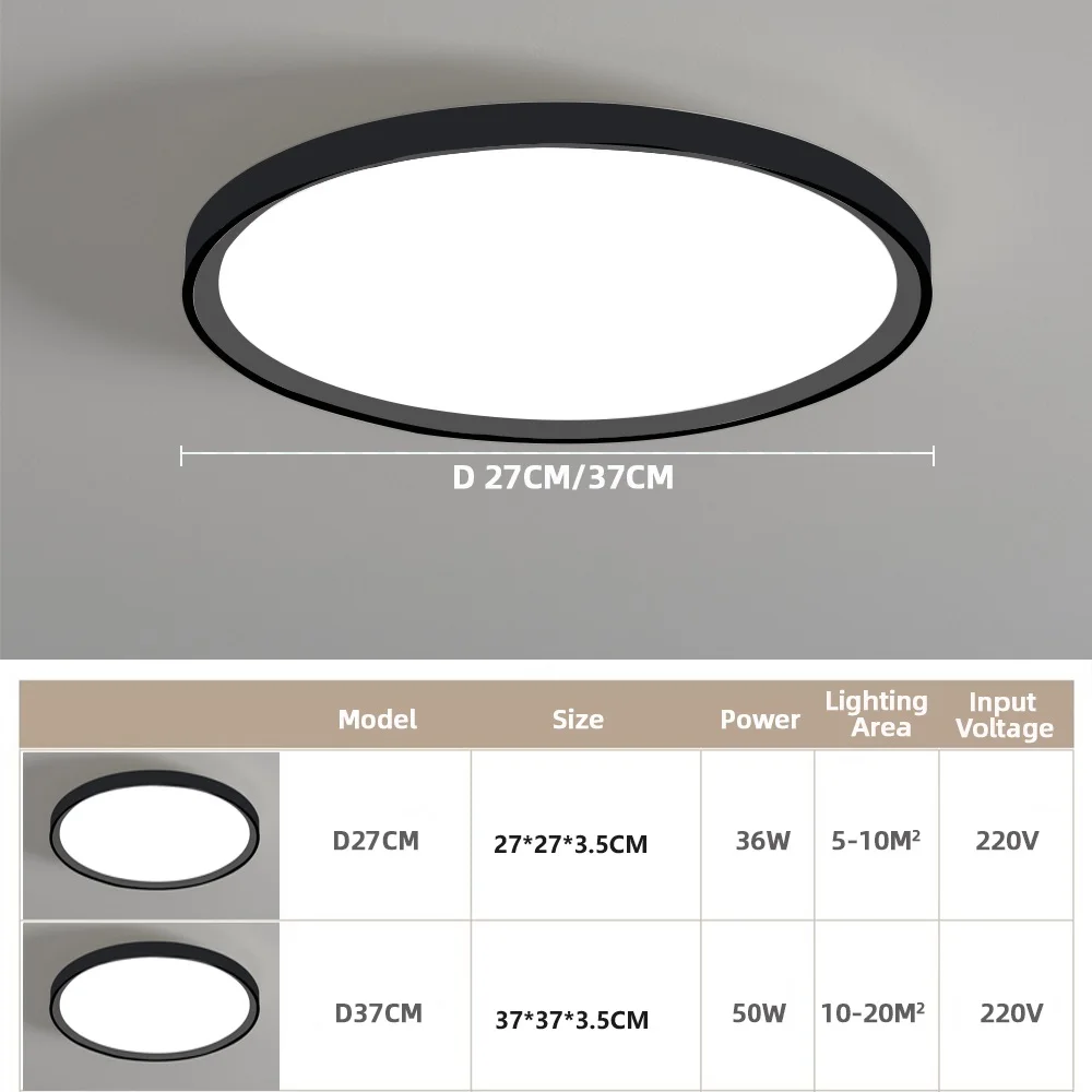 Modern LED Ceiling Light Waterproof Insect Resistant Ceiling Panel Light Bathroom Living Room Bedroom Home Lighting Fixture image 5