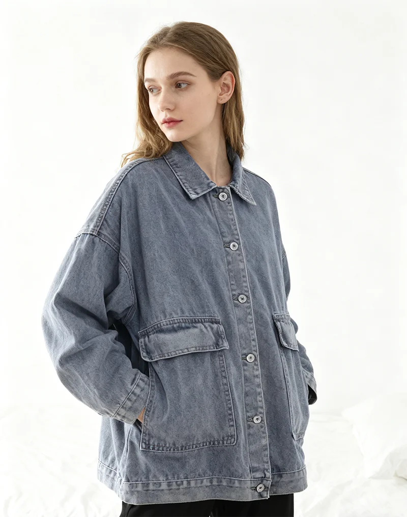 Jaquetas jeans angustiadas femininas casuais harajuku roupas estilo japonês lazer bf moda solta casacos universitários ulzzang estudantes