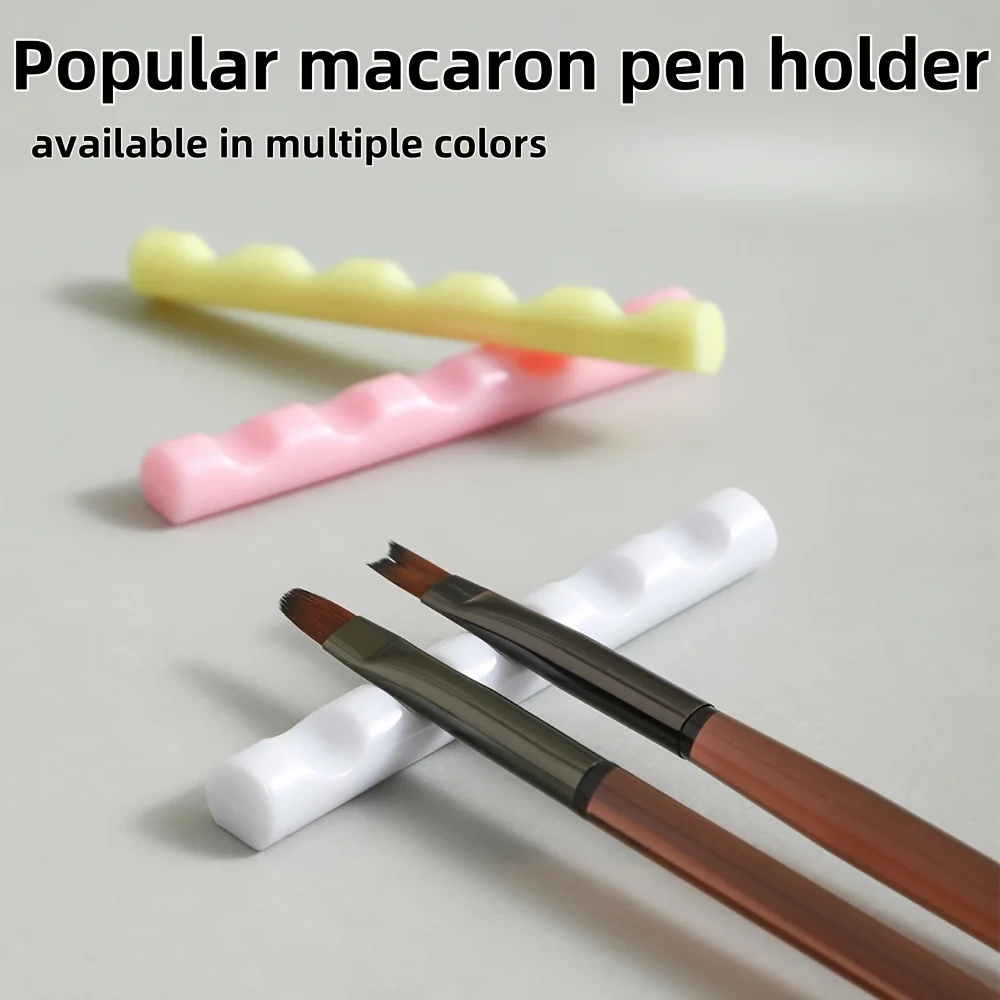 5-Slot Crystal Acrylic Nail Art Pen and Gel Brush Holder Suitable for Nail Polish Tools, Nail Art Studio and Home Nail Additions