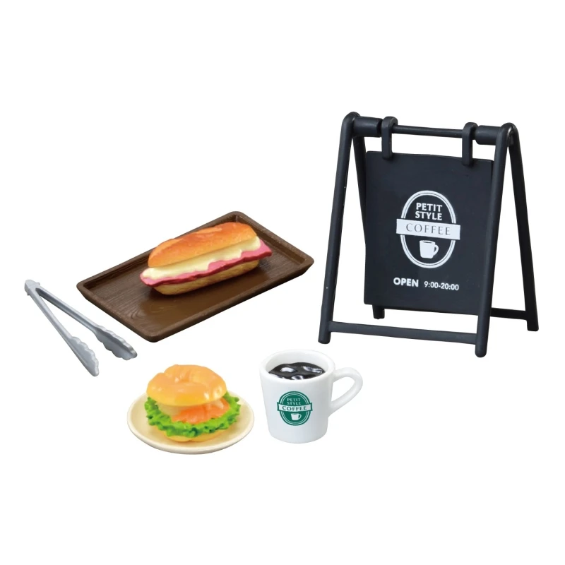 レメントファッションコーヒーハウスシリーズミニチュアセットスタイリッシュカフェDIYキッチン用品カッププレートコレクタブルディスプレイモデルデコレーションギフト