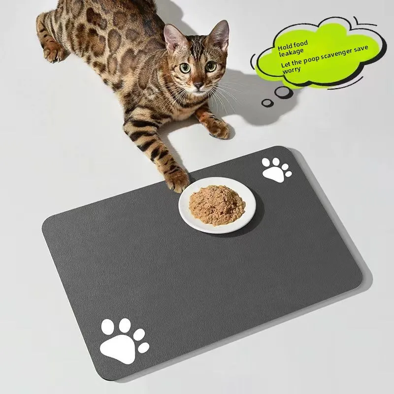 

Simple Diatom Mud Mat Household Pet Feeding Mat Repeatable Washing Cat and Dog Water Absorbing Non-slip Anti-Splash Mat