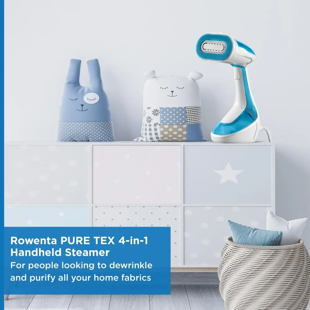 Rowenta, Steamer for Clothes, Pure Tex 4-in-1 Steamer, 1700W, XL 6.8 Ounce Water Tank, 25 Second Heat Up, Powerful Steam, Revers