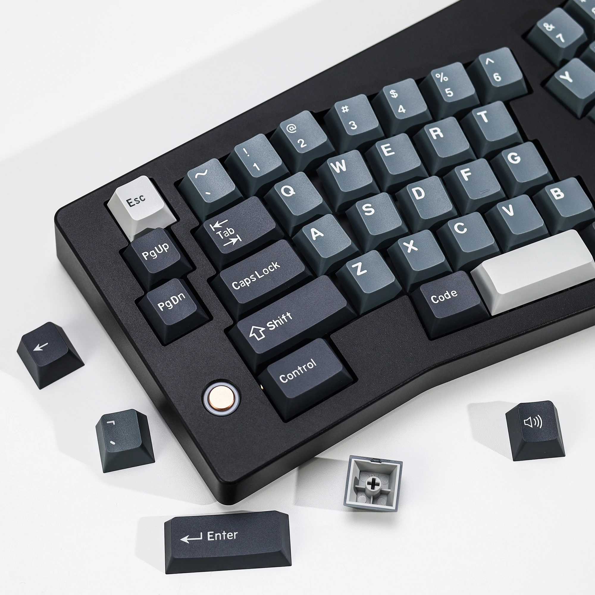 KBDiy GMK Apollo Keycap Cherry Profile Double Shot PBT ISO 7u Keycaps For Mechanical Keyboard Retro Gaming Key Cap 174 Keys/Set