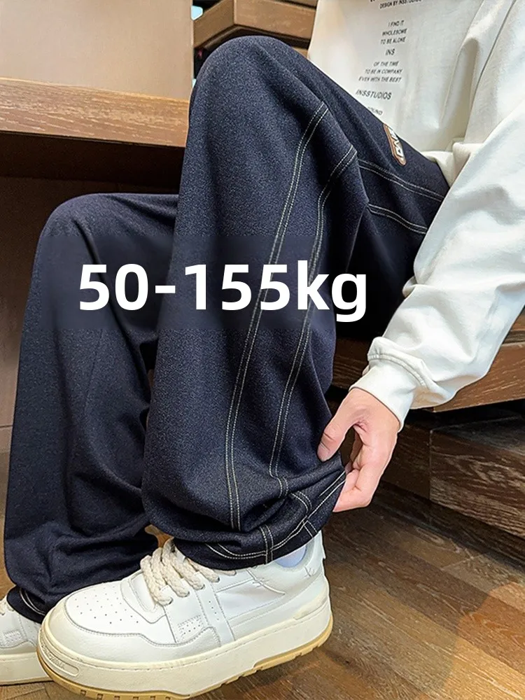 

American Sle Loose Fit Straight Leg Casual Pants Men's plus Size Spring Autumn New Sle Slimming Wide Leg Sports Long Trou...