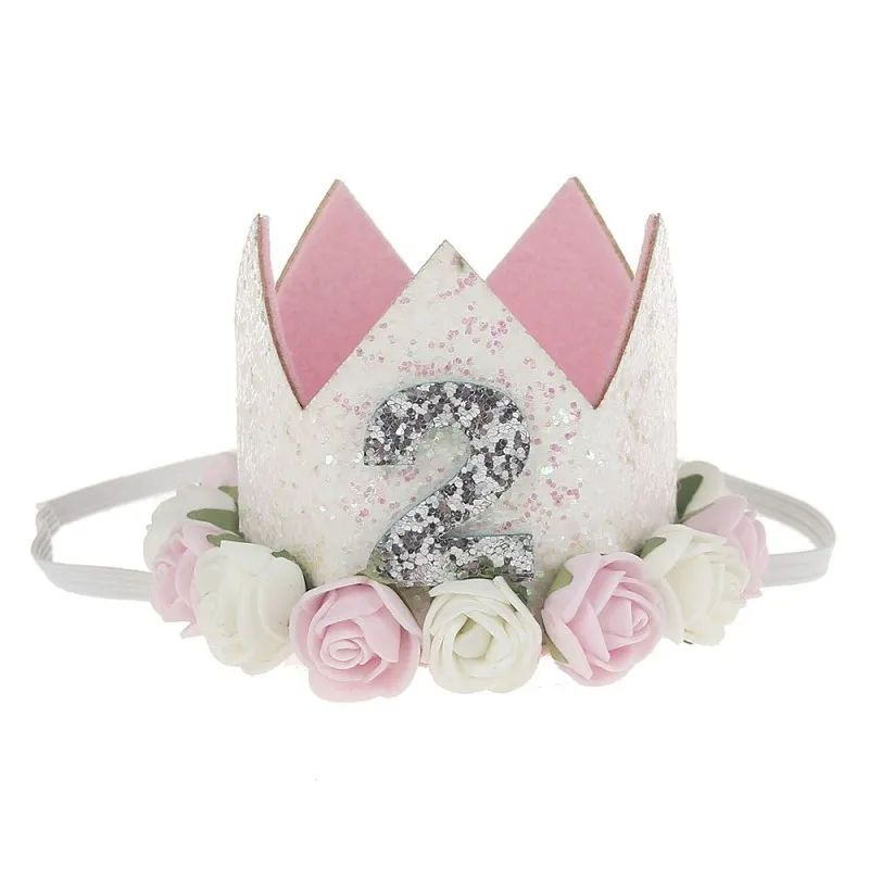 Decorazioni per feste di compleanno bambini Baby 1 2 palloncini di compleanno di 3 anni Baby Shower Boy Girl 1st Birthday Party Crown Hat