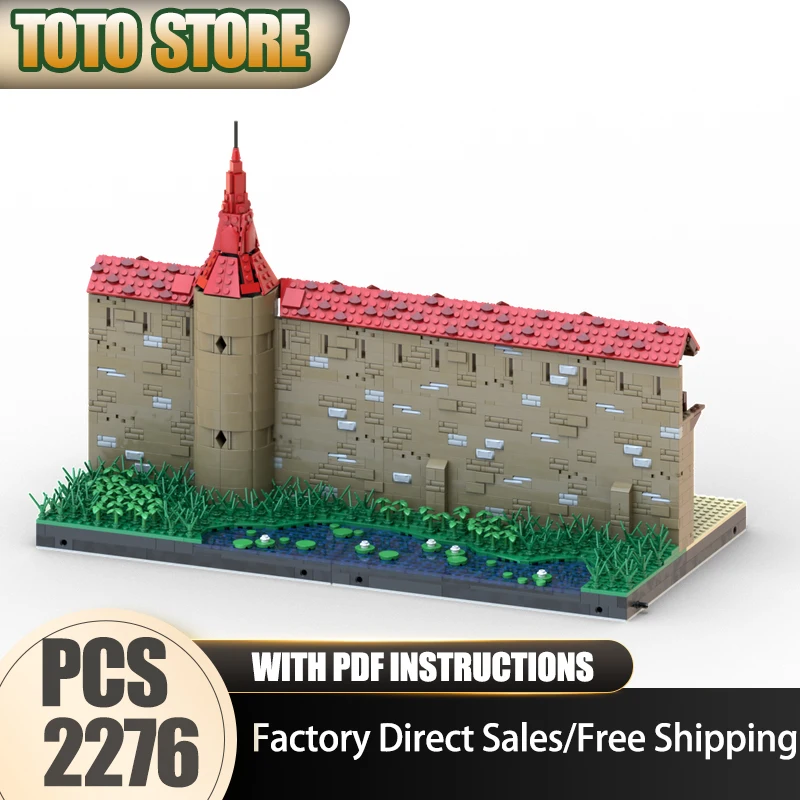 

Городской вид на улицу Moc, строительные кирпичи, средневековая модель города, технологические блоки, средневековый замок, модель в сборе, подарочные игрушки, наборы «сделай сам»