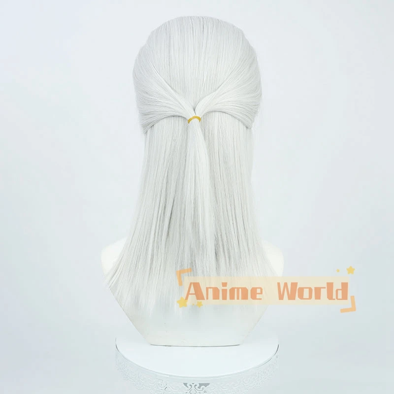 Virtual YouTuber Genzuki Tojiro White Uniform Cosplay Wig Halloween Christmas Woman Men Adult Wig