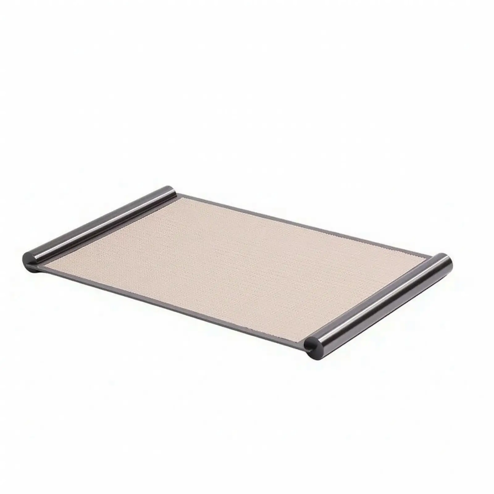 Elegant Leather Metal Decorative Tray for Console Desk and Coffee Table Storage