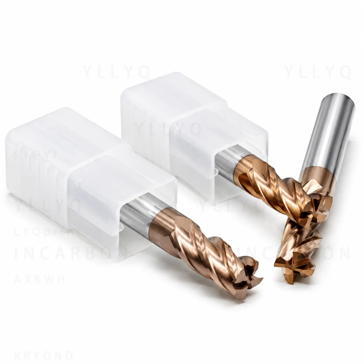 HRC65 Tungsten Carbide Alloy Coated End Mill CNC Milling Cutter Tool Kit for Metal Machining Milling Machine Tools
