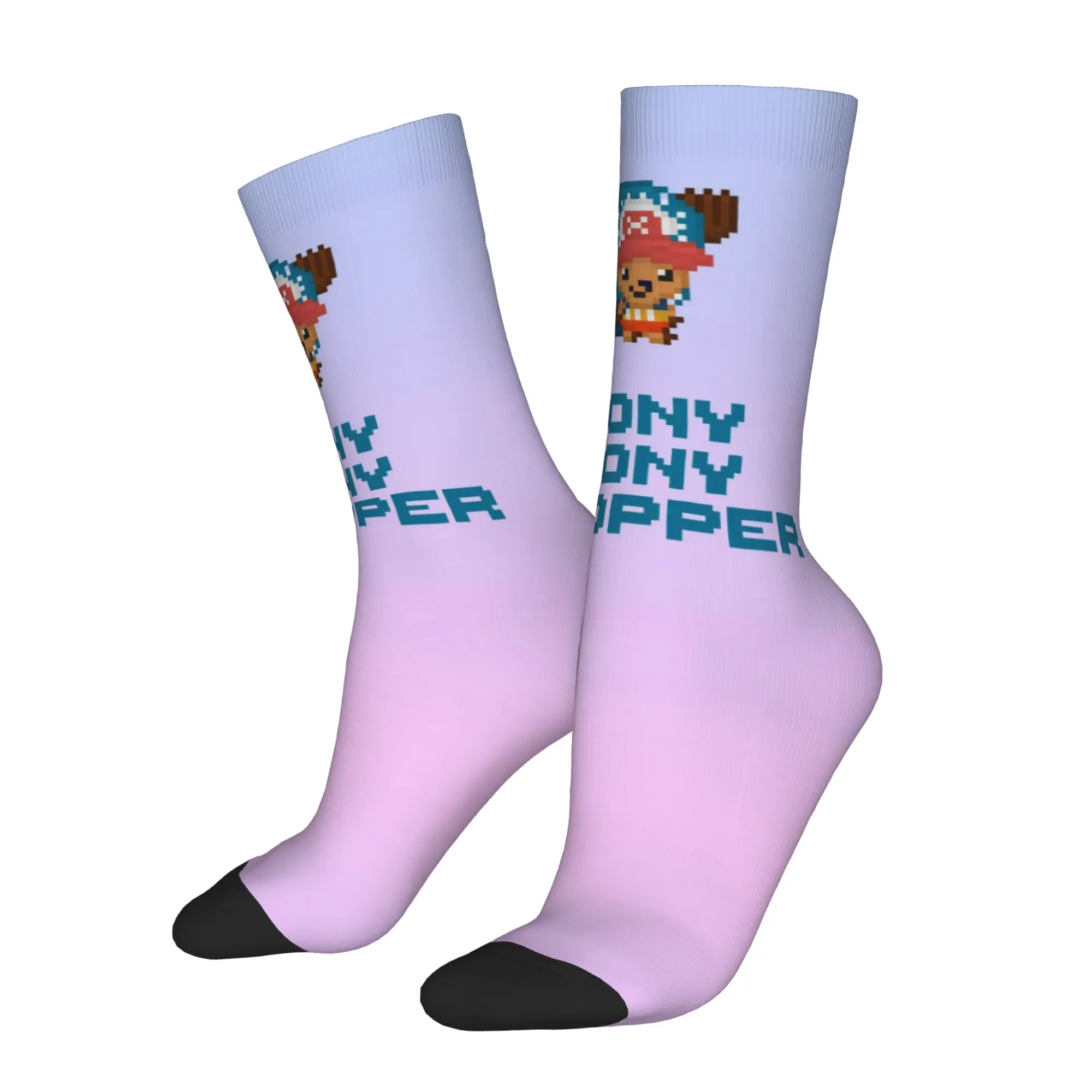 Funny Sock One Piece Pixel Style Tony Tony Chopper Vintage Quality Pattern Printed Men Socks Novelty Men's Socks