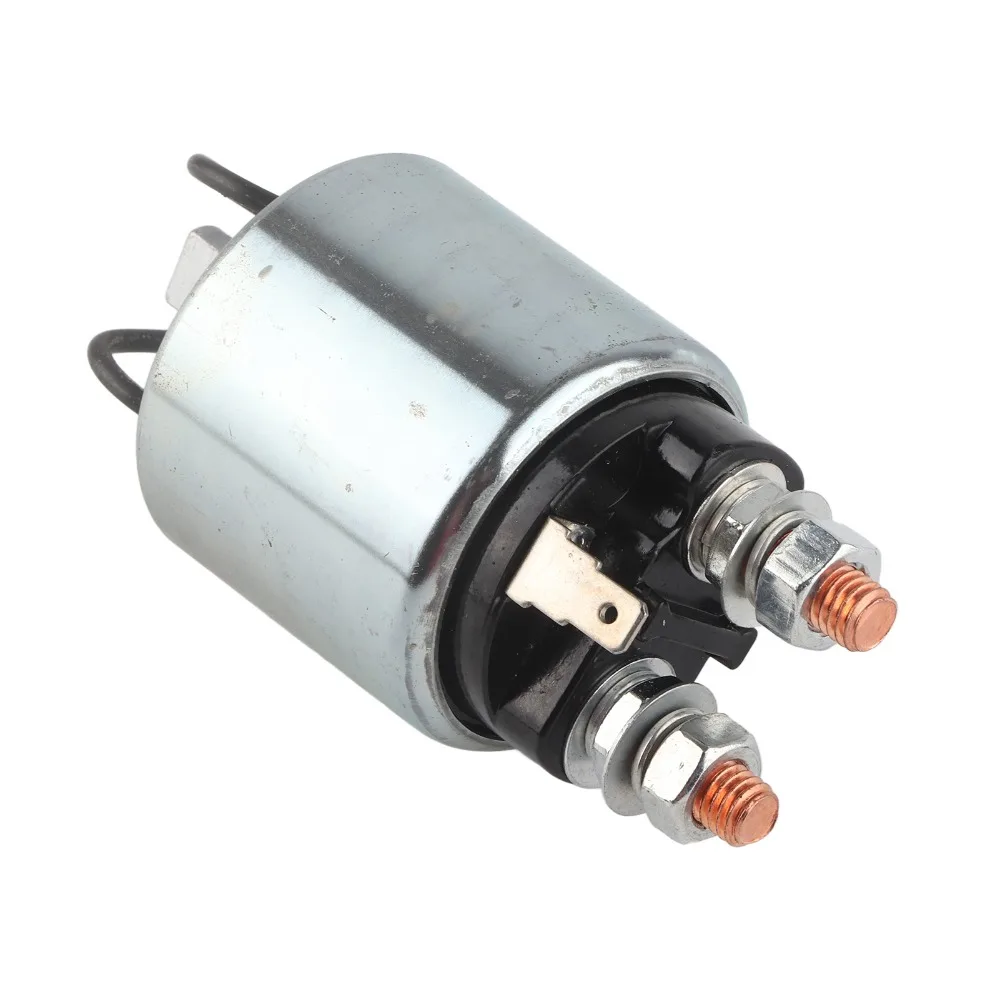 Durable Iron Motor Starter Relay Universal Silver Solenoid Switch Compact Square Head Engine Relay
