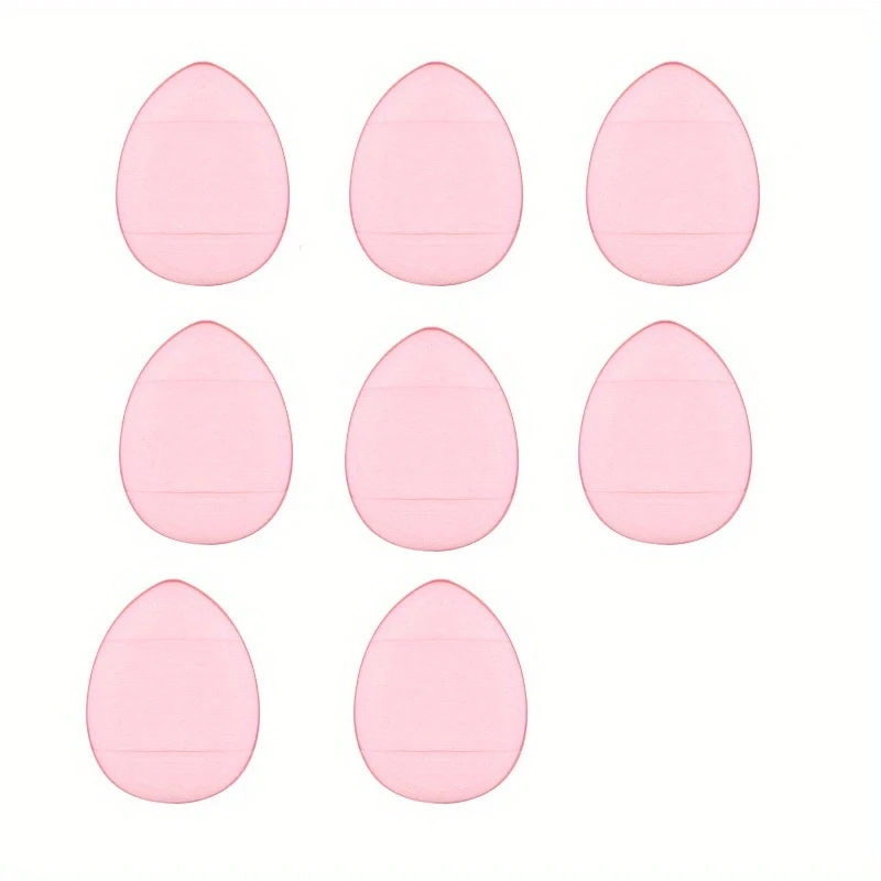 8pcs 삼각형 벨벳 파우더 퍼프 페이스 코스메틱 아이 뷰티 메이크업 도구 재사용 가능한 스폰지 워셔블 미니 파우더 퍼프 액세서리