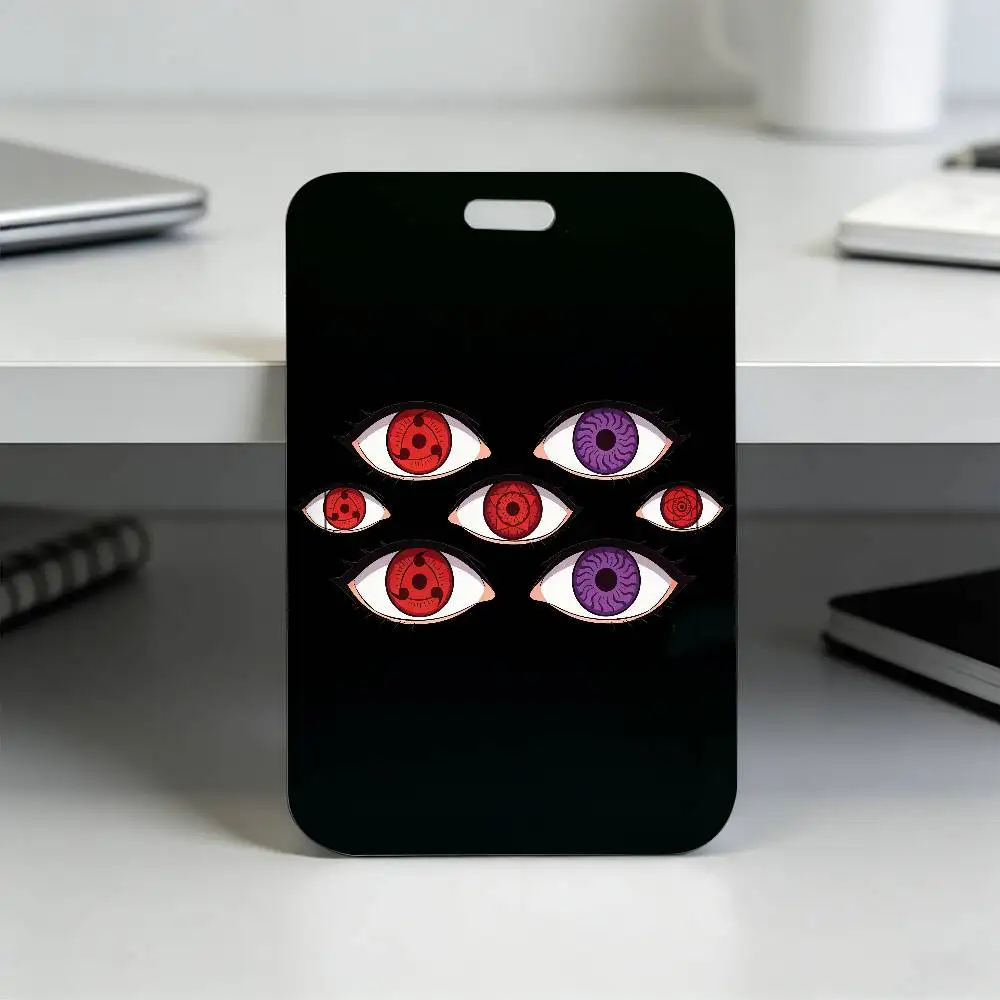 Anime N-NARUTO Akatsuki Itachi Sharingan Transparenter Kartenhalter Mitarbeiter Plastik-Schiebeabdeckung Schlüsselband Arbeits-Geschäfts-ID-Tasche Bus – Detail 26