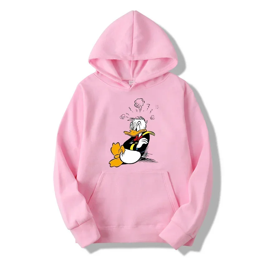 Cartoon Men Hoodies Donald Duck Disney Casual Creative Graphic Fashion Comfortable Trendy Hip Hop Autumn Winter Male Sweatshirts