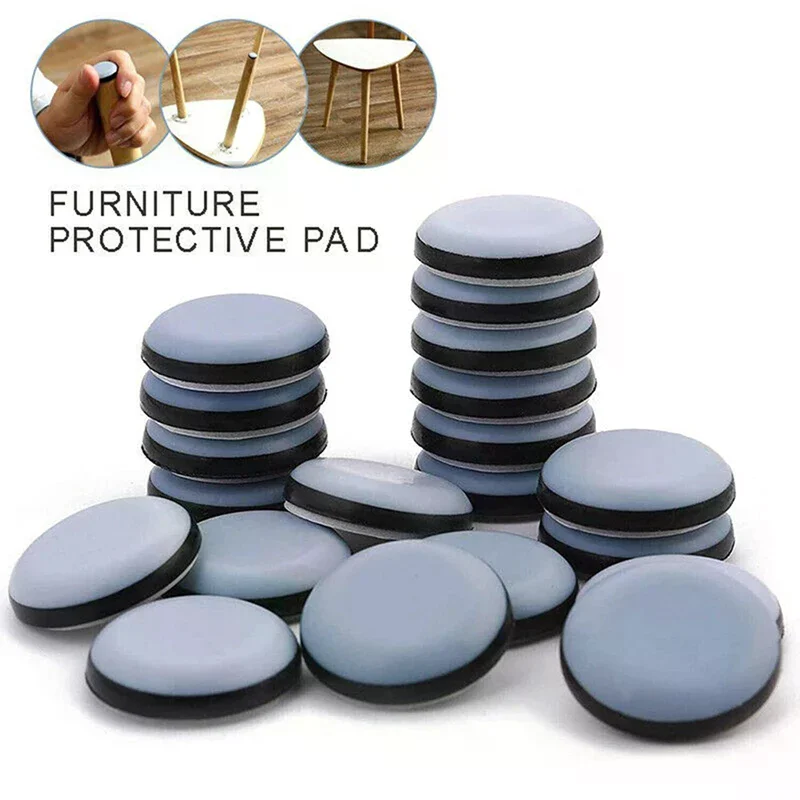 【New】4/8Pcs Furniture Sliders Pads Sliding Block Table Chair Leg Mat Floor Protector For Hardwood Rug PTFE