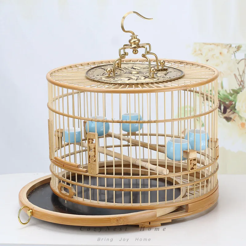 Bird Cage Hibiscus Indigo-chinned Jade Bird Willow Warbler Wenbird Yellow Bird Acacia Bamboo Skin Polished Old Bamboo