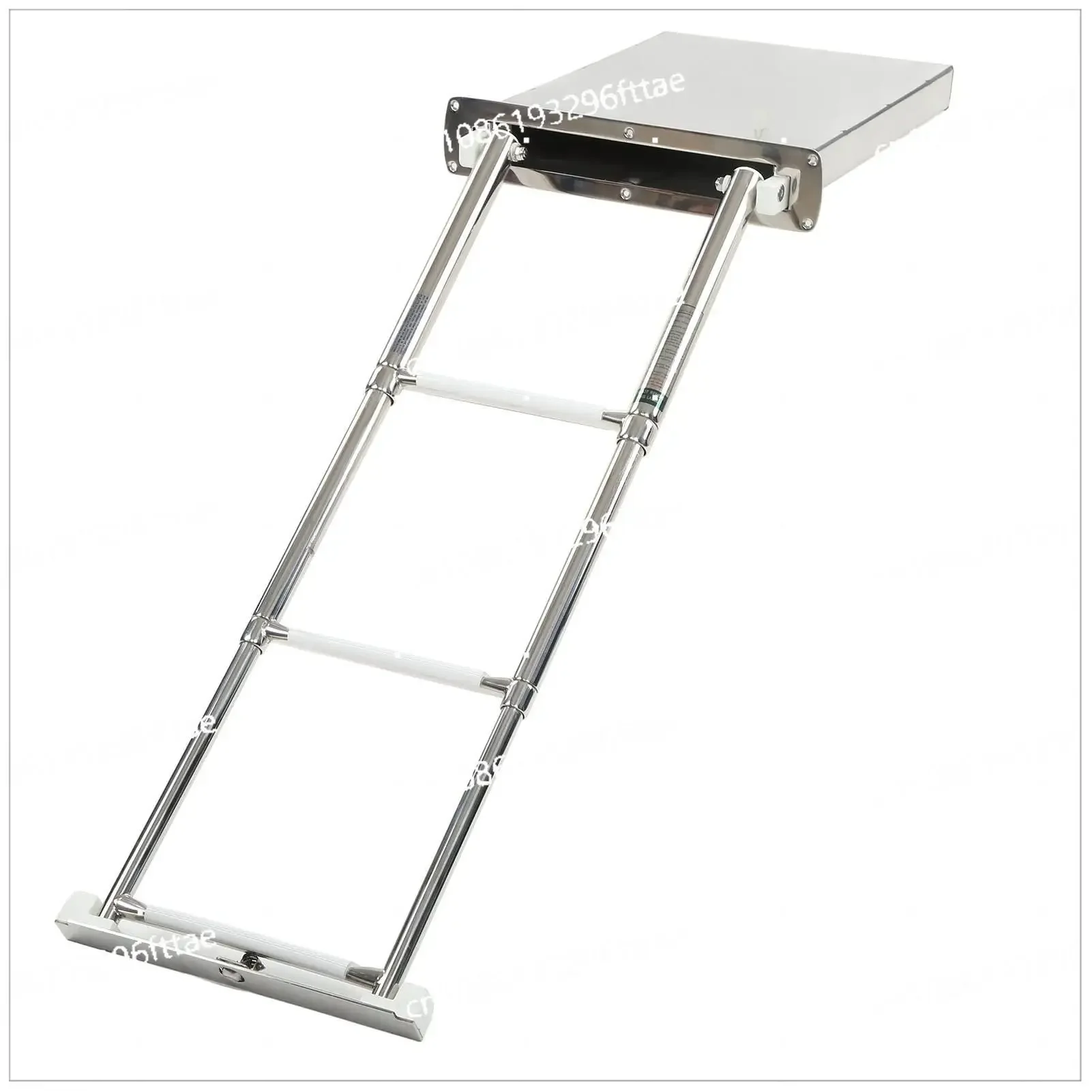 Under Transom Platform 3 Steps Ladder AISI316 Stainless Steel Telescopic Ladder