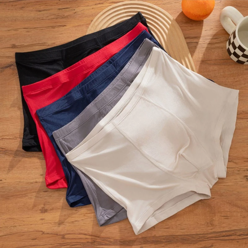

100% Mulberry Silk Men's Boxer Underwear for Men Comfort Men Underpants Boxers Man Shorts Sexy Panties Plus Size Mens Clothes