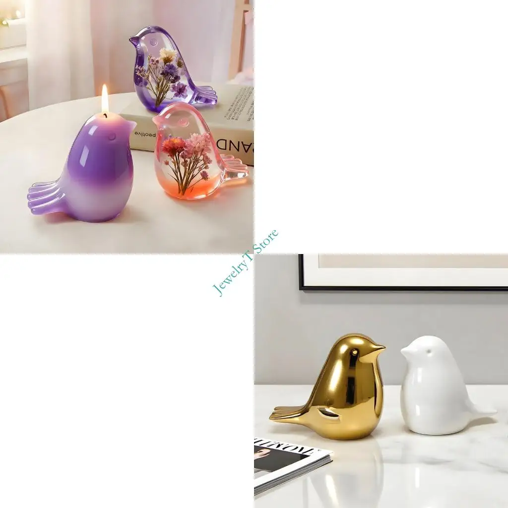 

LX9D птица настольный орнамент силиконовая форма для ручной работы из смолы и художественная детализация ювелирных