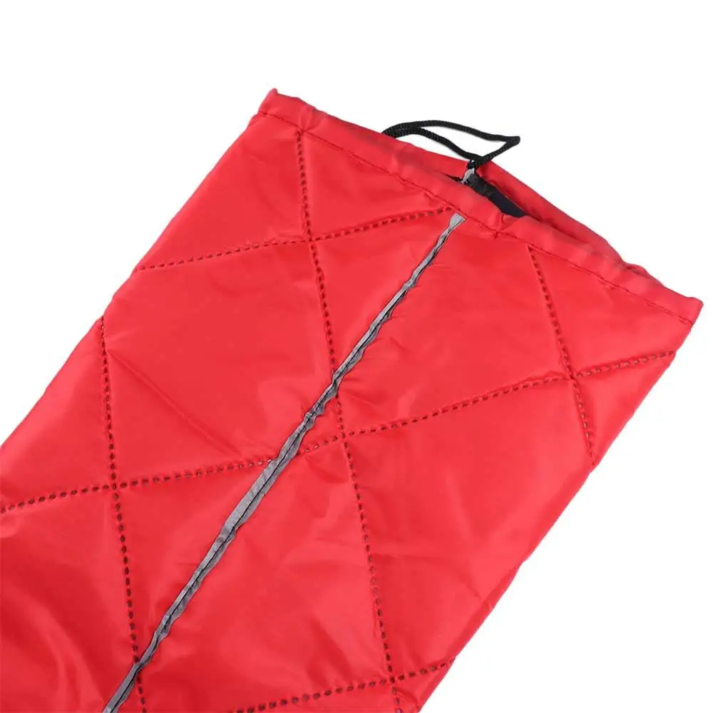 2 pcs Waterproof Motorcycle Winter Knee Pads Thickened Warmth Full Chaps Winter Full Chaps Knee Shin Guard Black/Red Polyester