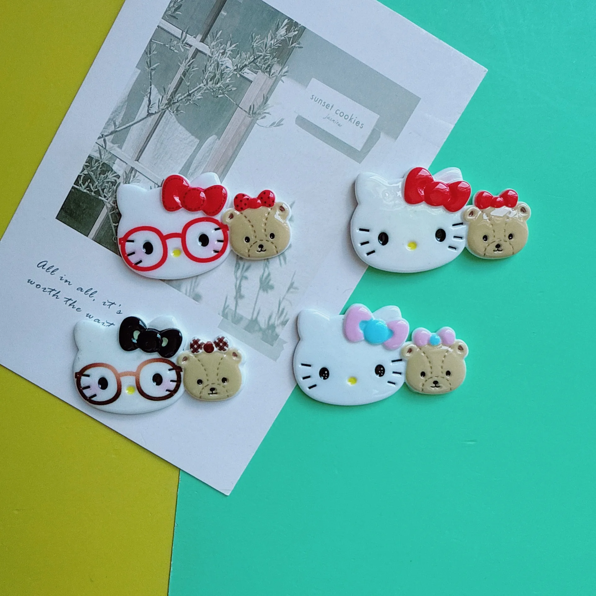 5pcs glasses cat bear KT acces - Phone Cases Websites ulasan dan harga