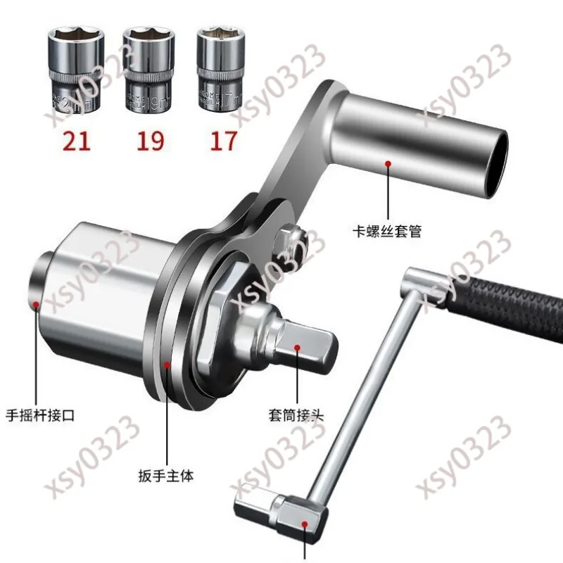 Labor Saving Tire Wrench, 16 Type Reinforced Booster Wrench, Portable Car Wheel Nut Removal Tool for Sedan SUV