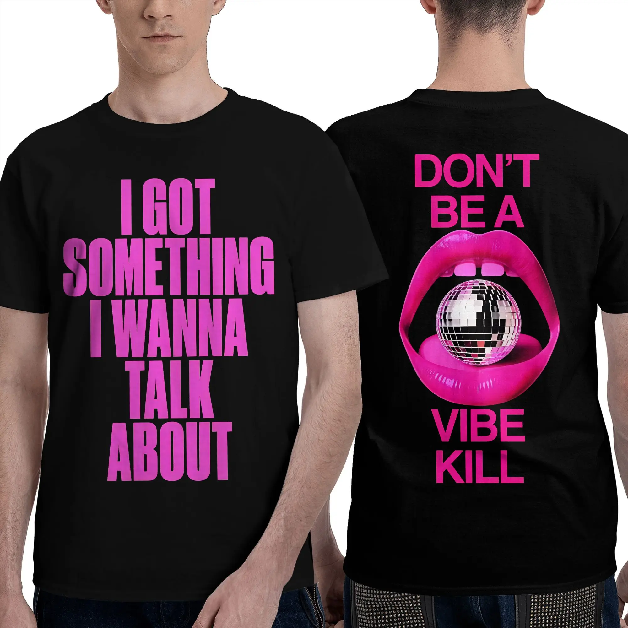 Men's T-Shirt Madonnas 2026 T Shirts Fashion DON'T BE A VIBE KILL  Beach Tees Classic Casual Cotton Clothing Gift Idea