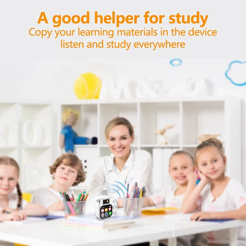 X19 Mini MP3 Player Photo Radio 2.2 Touch Screen OTG Type-C Bluetooth Take Pictures