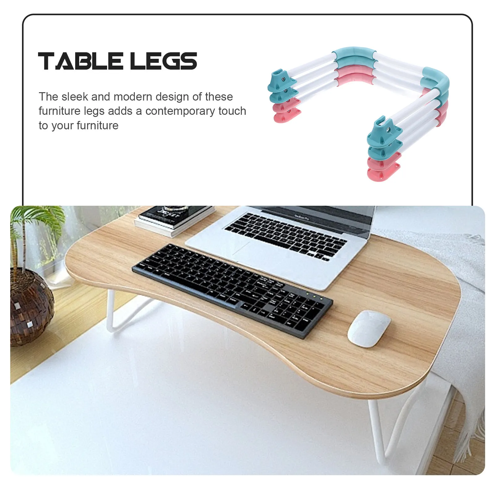 2Sets Foldable Metal Table Legs U Shape Folding Brackets for Coffee Table Desk Furniture Folding Brackets Heavy Duty