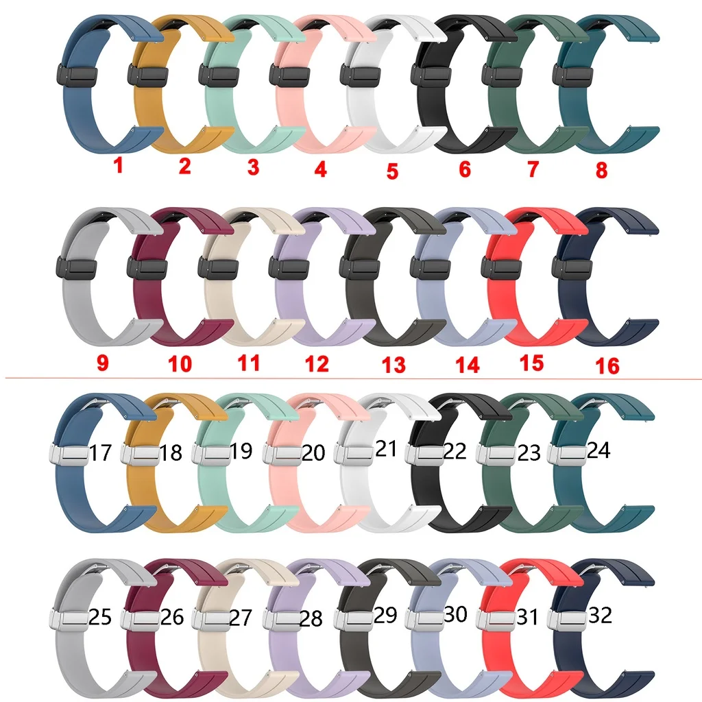 Per Haylou LS01 LS02 LS05 Solar 20 22mm fibbia magnetica cinturino in silicone per Xiaomi Watch S4 S3 S2 S1 Pro Active