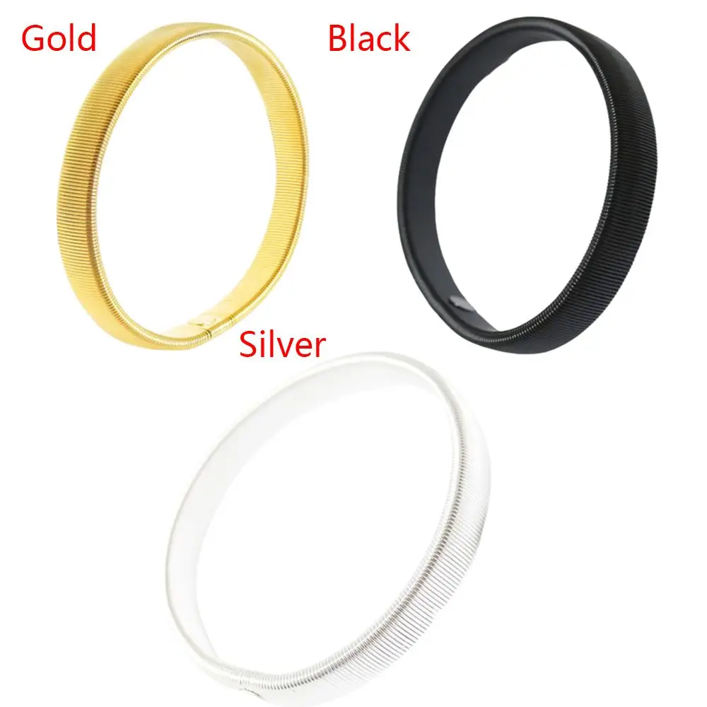 Polsino alla moda Porta maniche per camicia Fasce da braccio in metallo Tenono giarrettiera Anello di copertura Bracciale elastico antiscivolo Cerchio da braccio