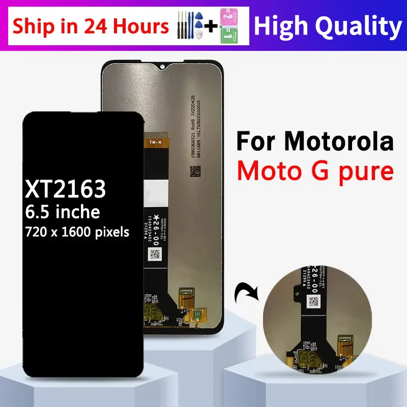 AAA Quality GPure LCD Display For Motorola MOTO G Pure LCD Display Digitizer Assembly Replacement